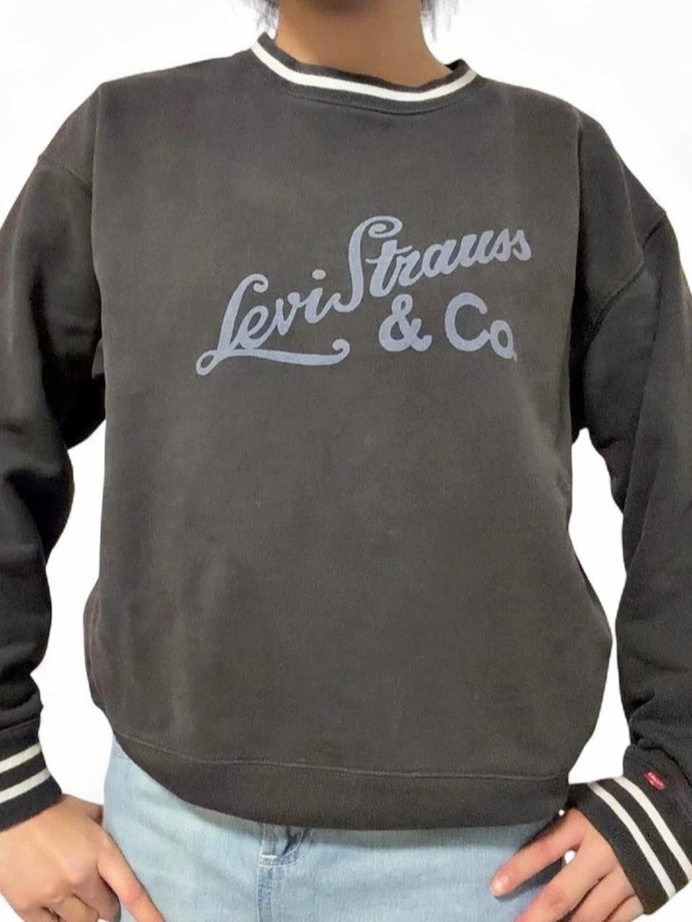 Levi's Levi Strauss & Co Graphic Heritage Crewneck Sweatshirt Black Logo